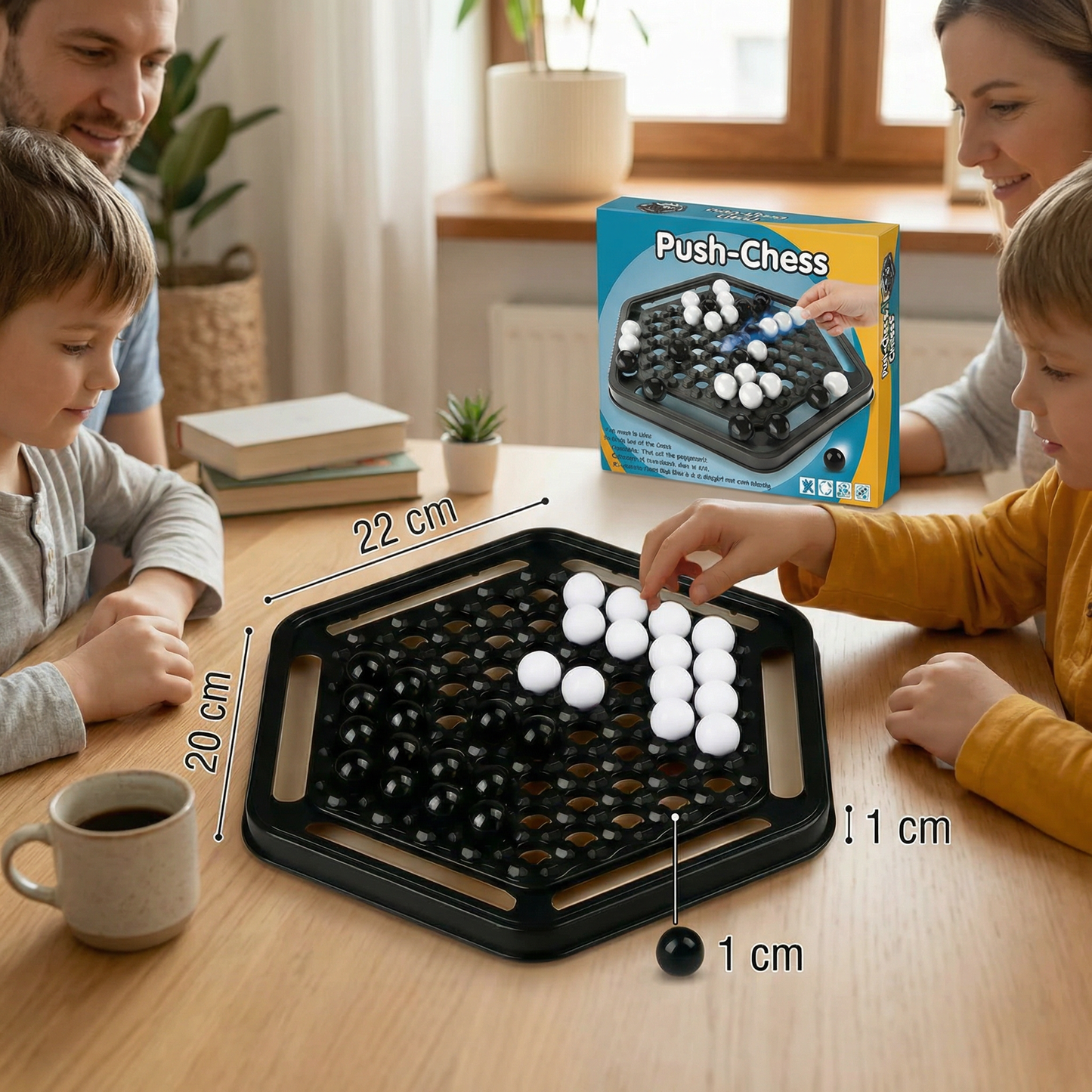 Push-Chess Family Strategy Game – Interactive Logic & Thinking Game for Kids