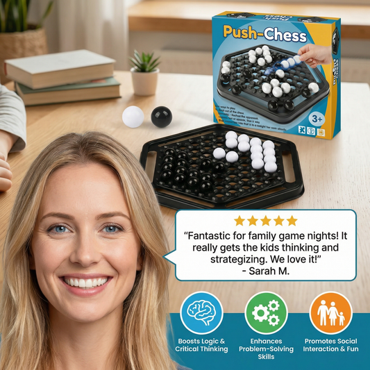 Push-Chess Family Strategy Game – Interactive Logic & Thinking Game for Kids