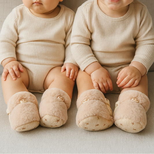 Fluffy sock shoes for babies