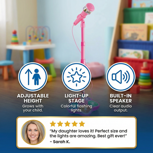 Kids Karaoke Machine with Microphone Stand – Singing Fun Set