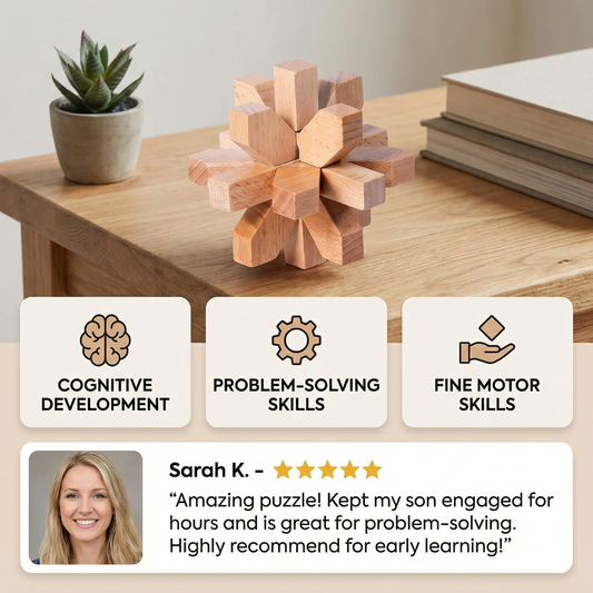Montessori 3D Wooden Brain Puzzle - Early Learning Toy