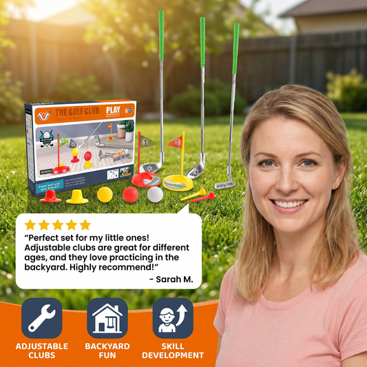 Kids Golf Set with Adjustable Clubs – Perfect for Backyard Play