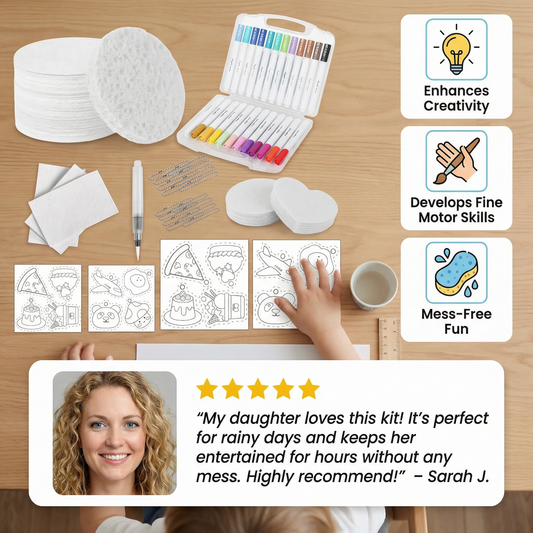 Creative Sponge Painting Art Set for Kids – DIY Bubble Effect Craft Kit