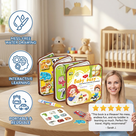 2-in-1 Magical Montessori Story Book for Water Drawing and Playing