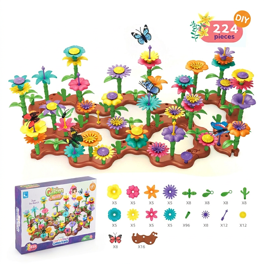 Flower Garden Building Toy for Kids – Creative Planting & Learning Playset for Little Gardeners