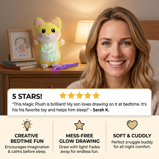 Magic Plush with Glow Drawing Pen – Interactive Light-Up Cuddly Toy for Kids