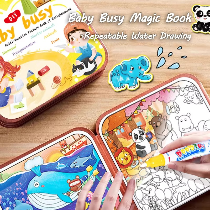 2-in-1 Magical Montessori Story Book for Drawing and Playing