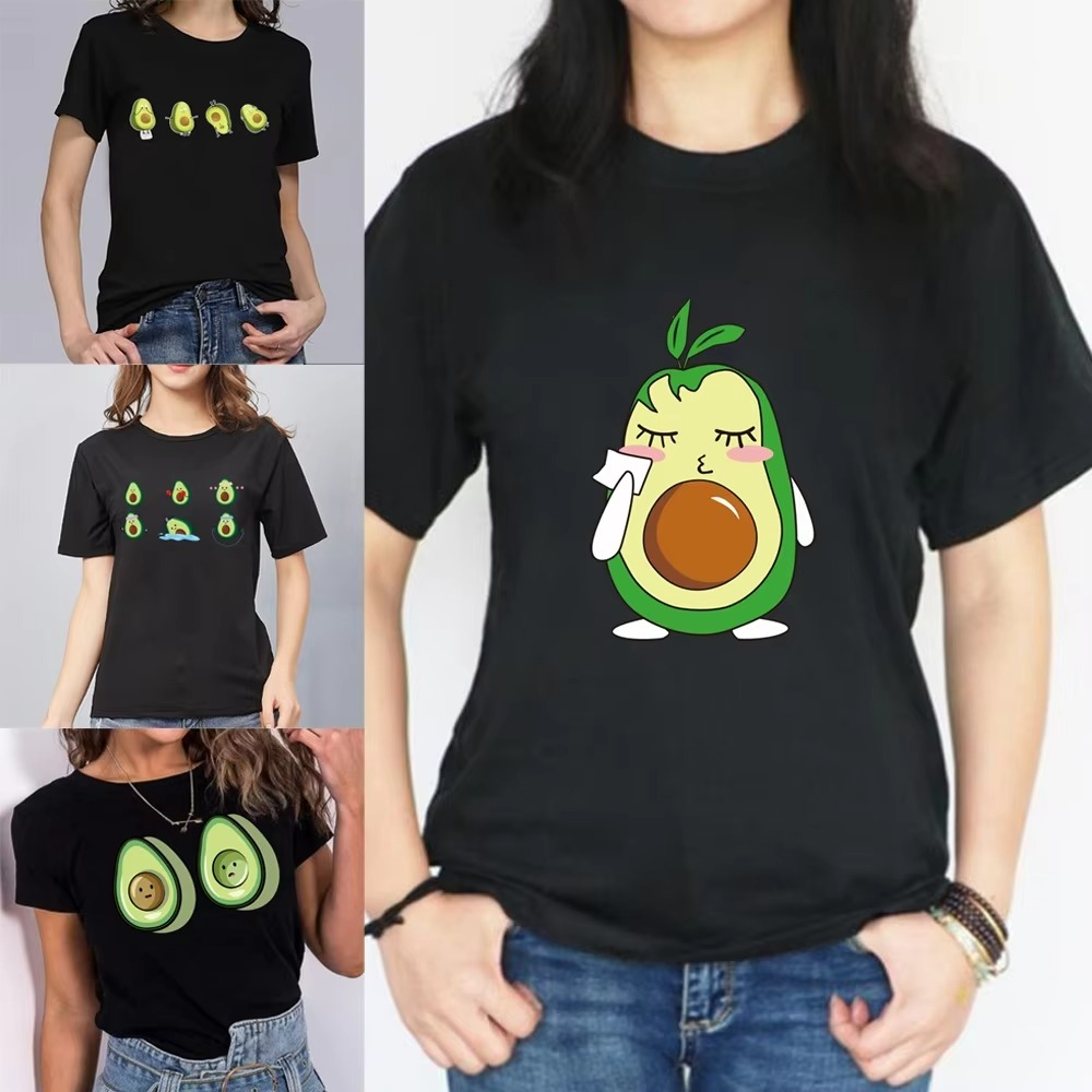 Matching Family Avocado T-Shirt - Black