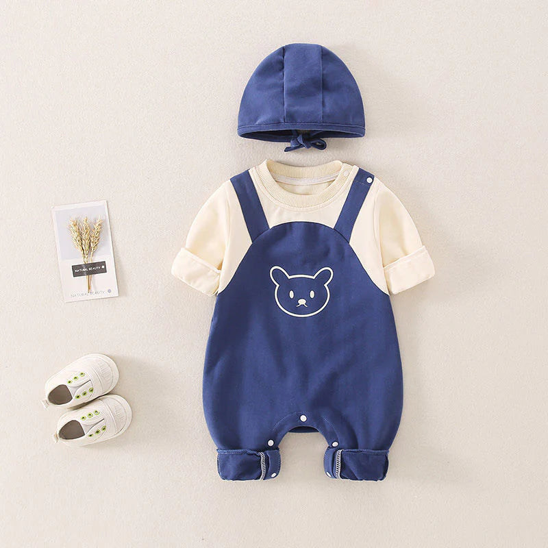 Snuggle Bear Baby Jumpsuit - Soft, Cozy, and Stylish
