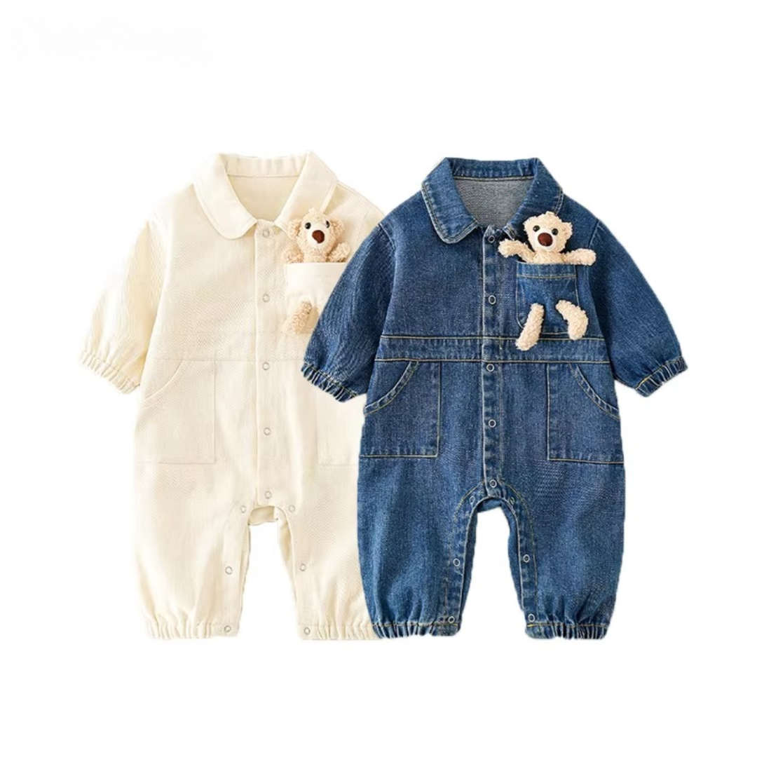 Kids Denim Utility Jumpsuit - Comfortable and Stylish