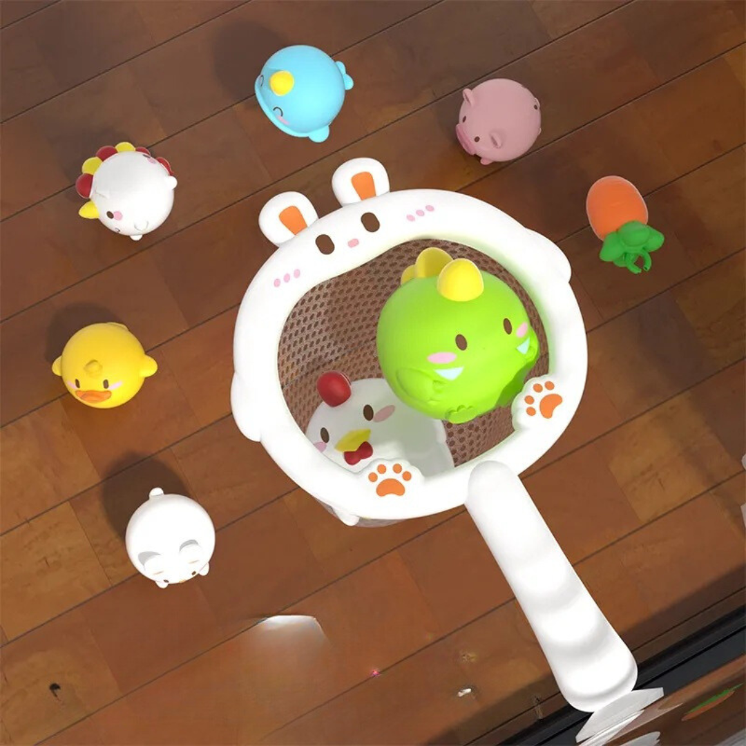 Self-Illuminating Bath Toy with Net