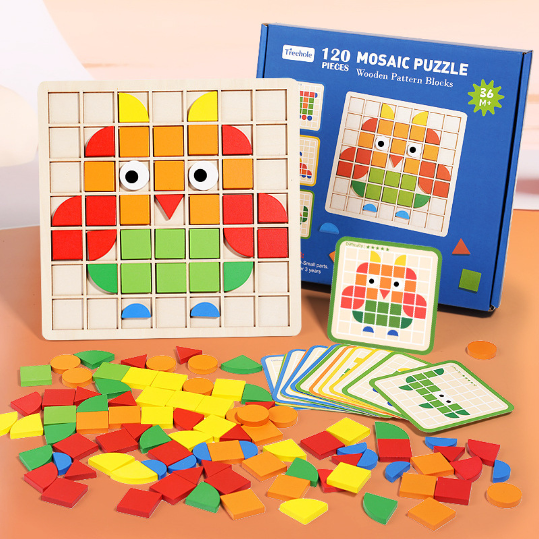 Montessori Mosaic Puzzle Colours and Shapes Game