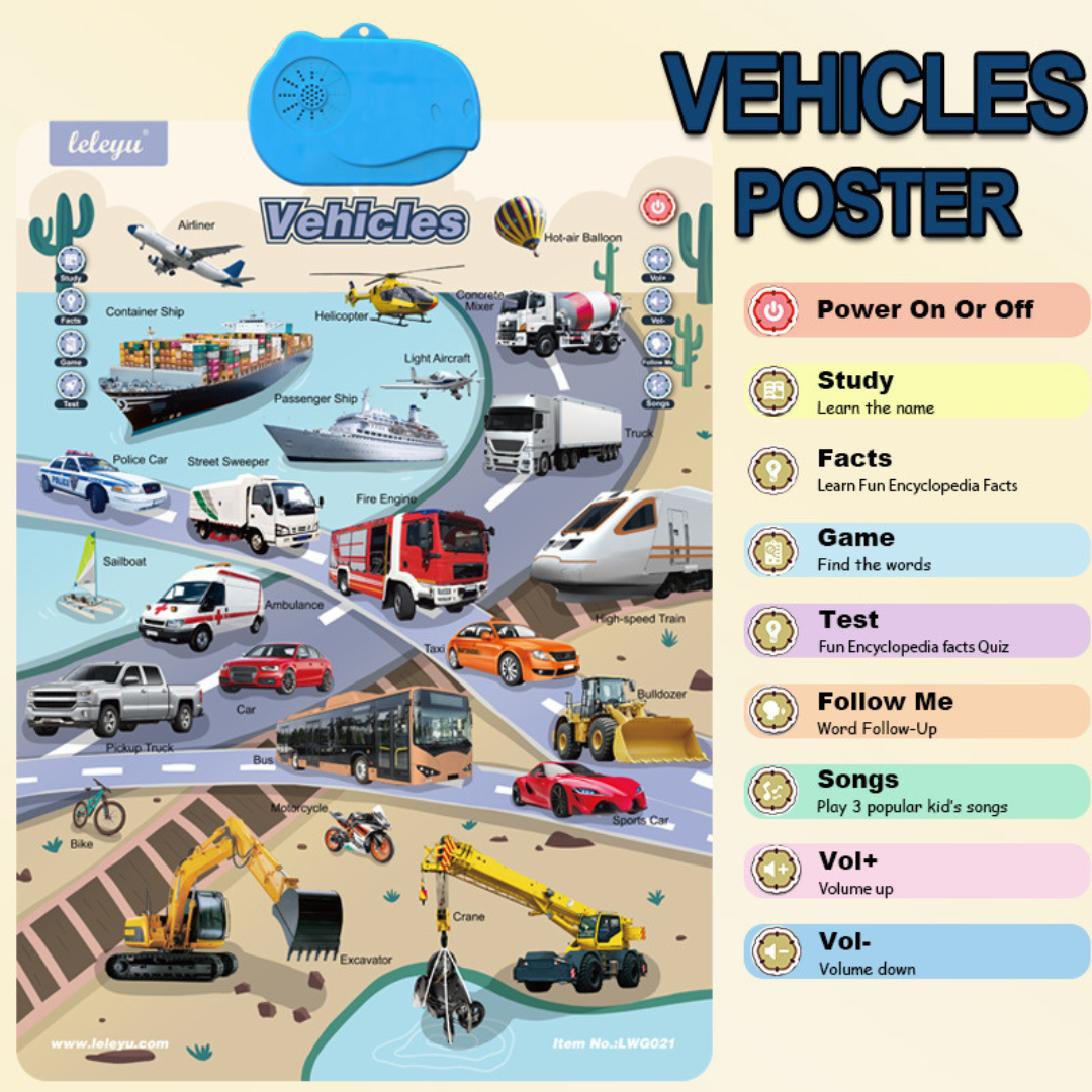 Talking English learning board for children
