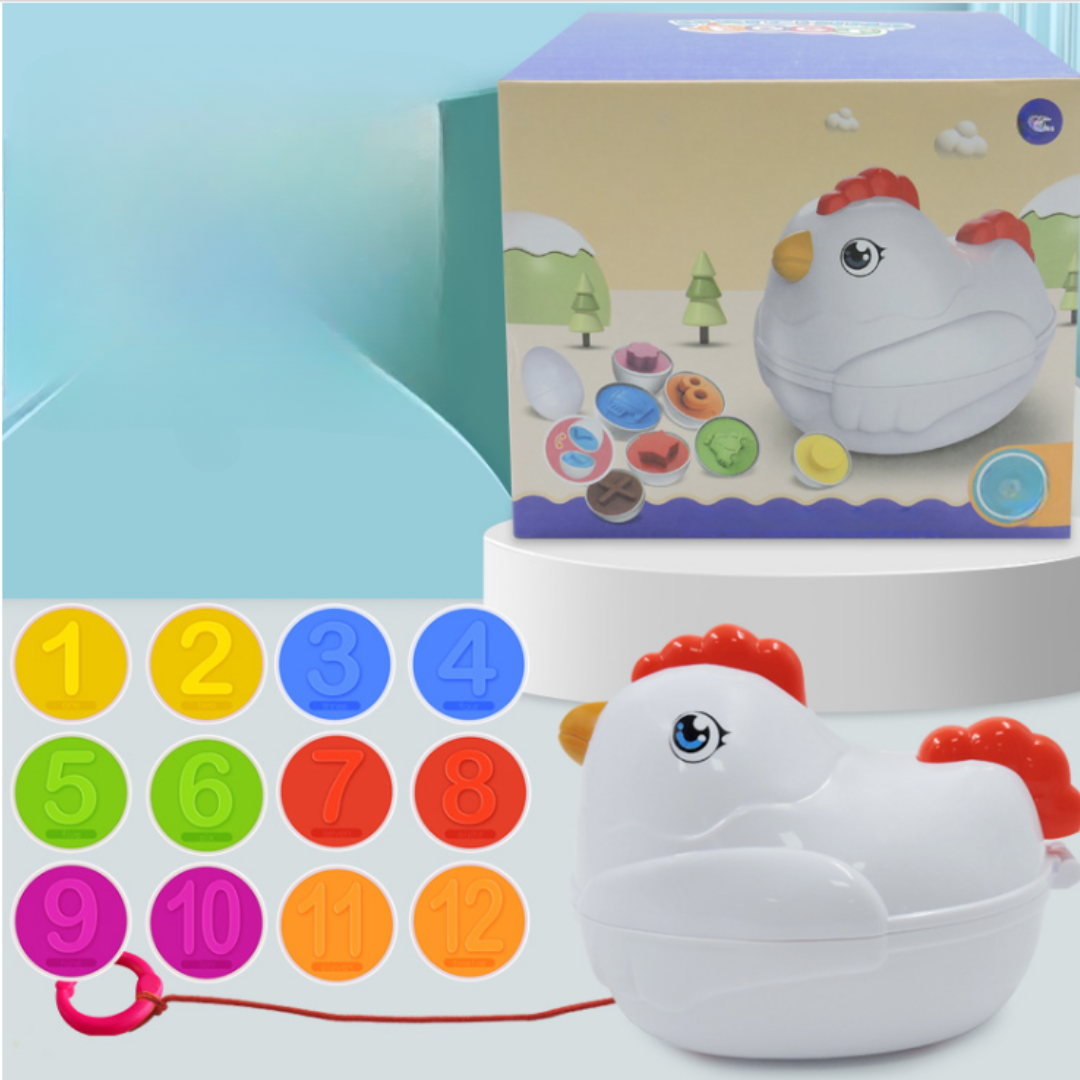 Color shape educational toy egg shell