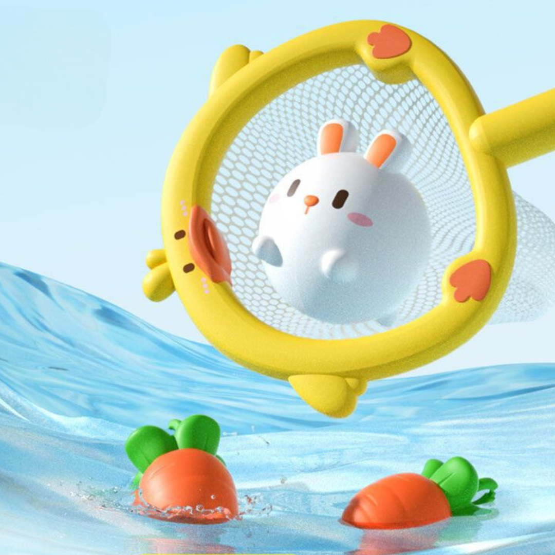Self-Illuminating Bath Toy with Net