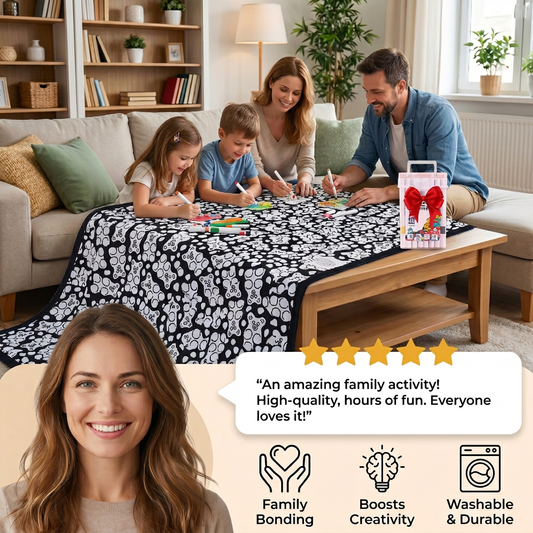 DIY Colouring Blanket for the whole family