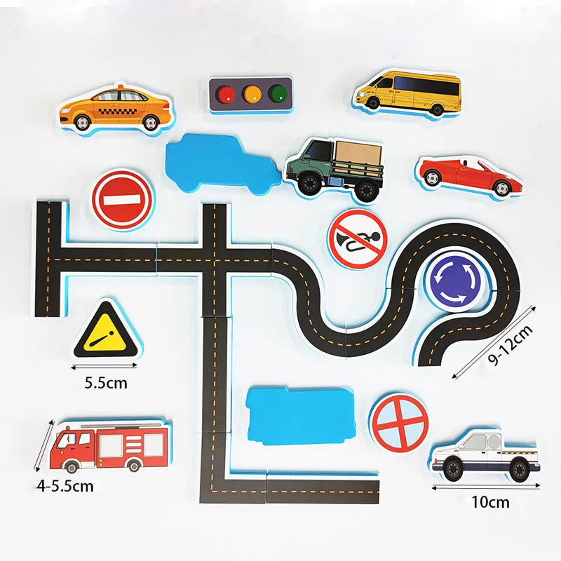 Splash Cars - Foam Traffic Bath Toy Set