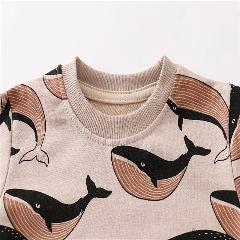 Autumn Whale Kids Sweater