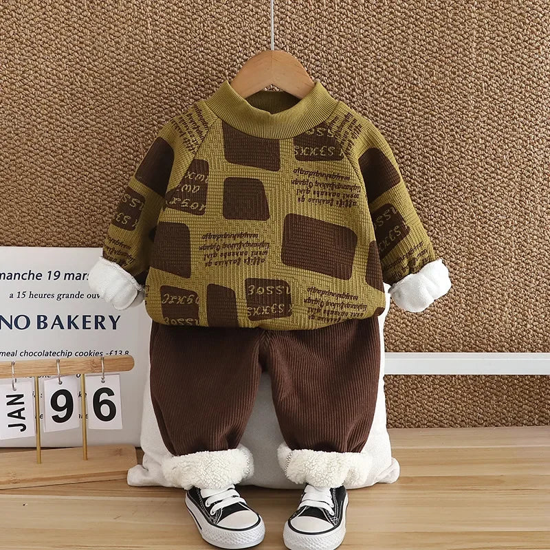 CozyFlex Boys’ Fleece Outfit – 2 Piece Set