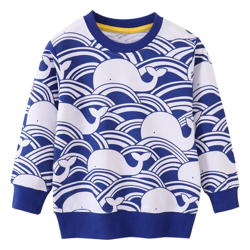 Autumn Whale Kids Sweater
