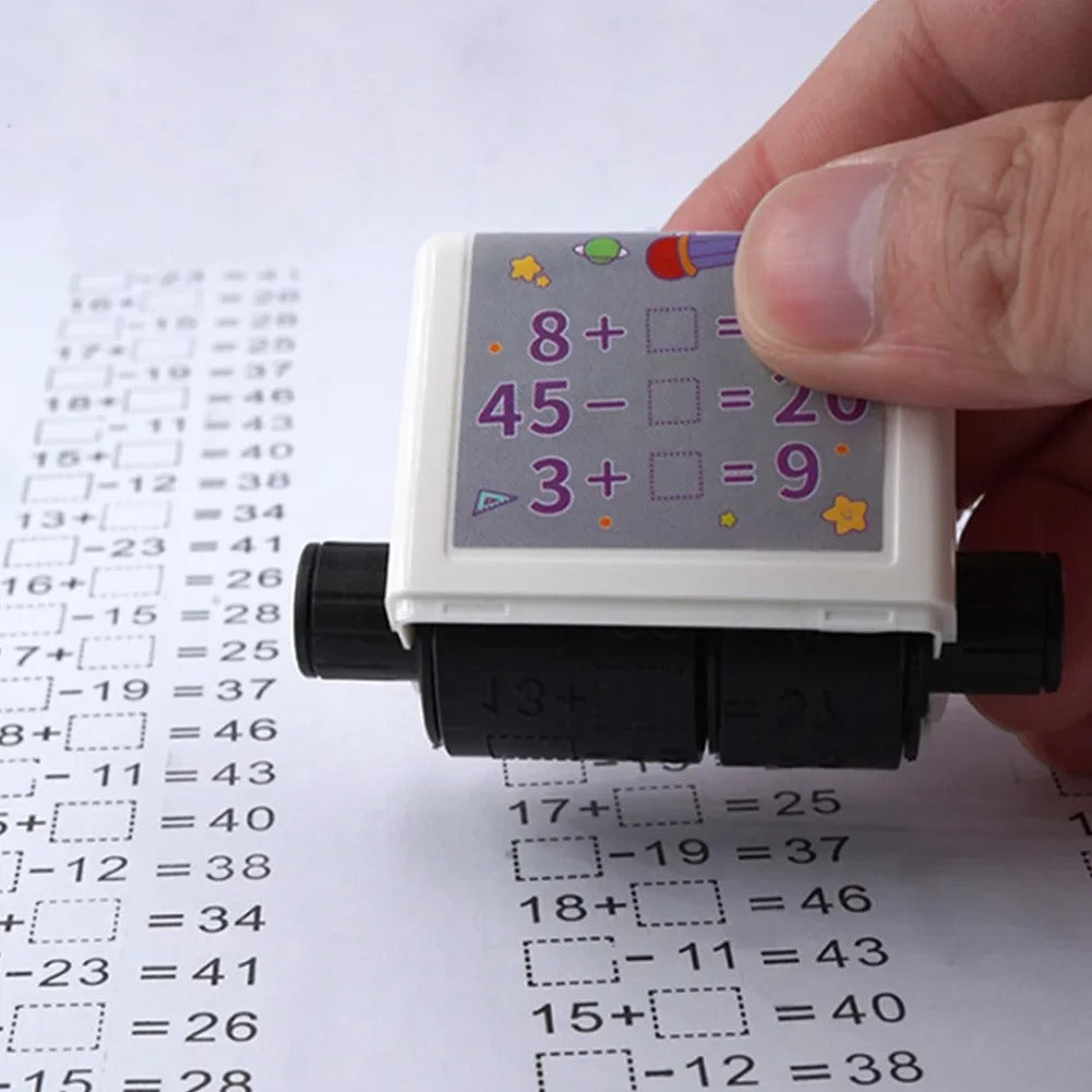 Mathematical stamp roller for learning maths