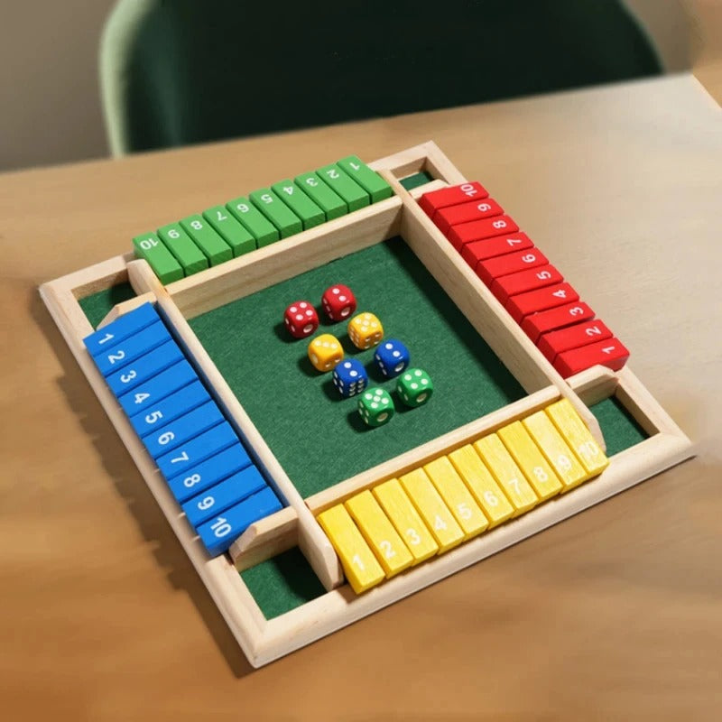 ShutTheBox Family Game 4 Player Set