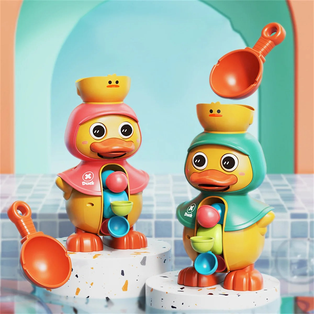 Water Wheel Bath Duck Toy