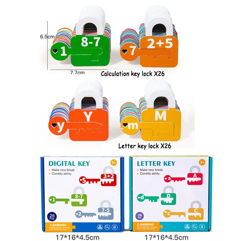 Letters and Maths Locks and Keys Educational Game