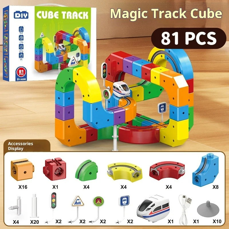 Magic rail cube track kids toy
