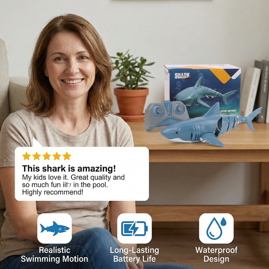 Remote-Controlled Shark Water Toy – RC Swimming Robot for Kids
