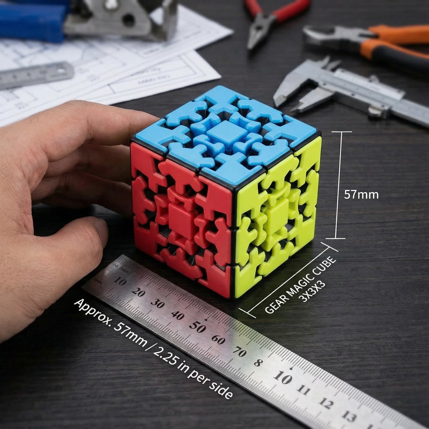 Gear Magic Cube 3×3×3 – Mechanical Puzzle Game