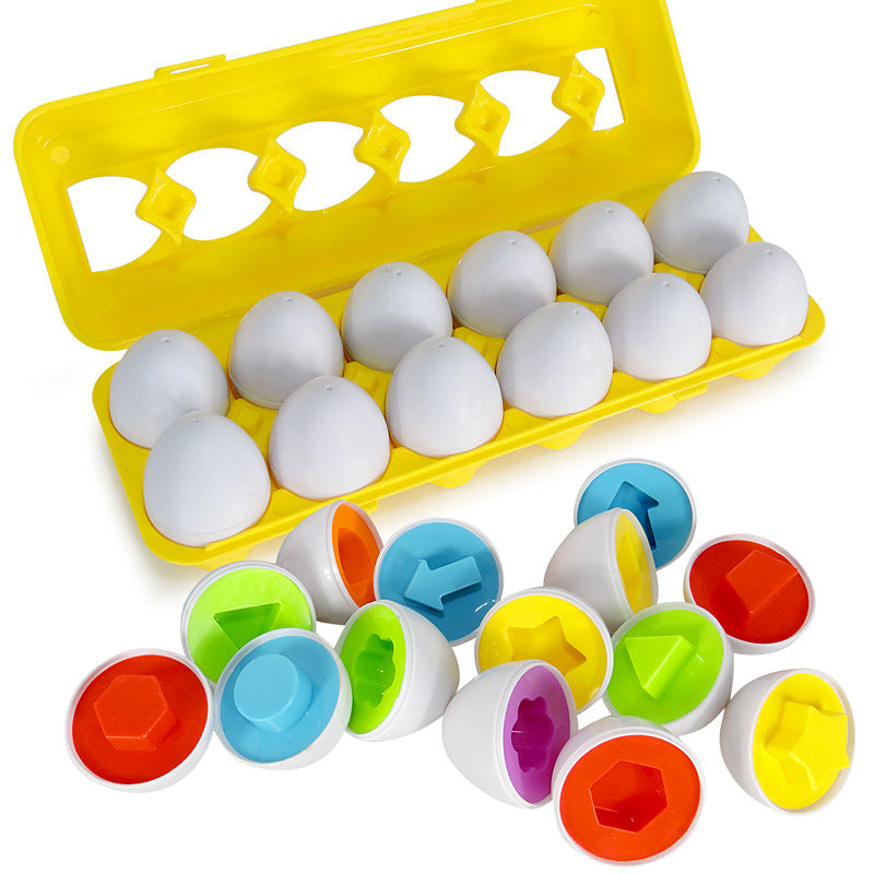 Montessori shapes and colors eggs