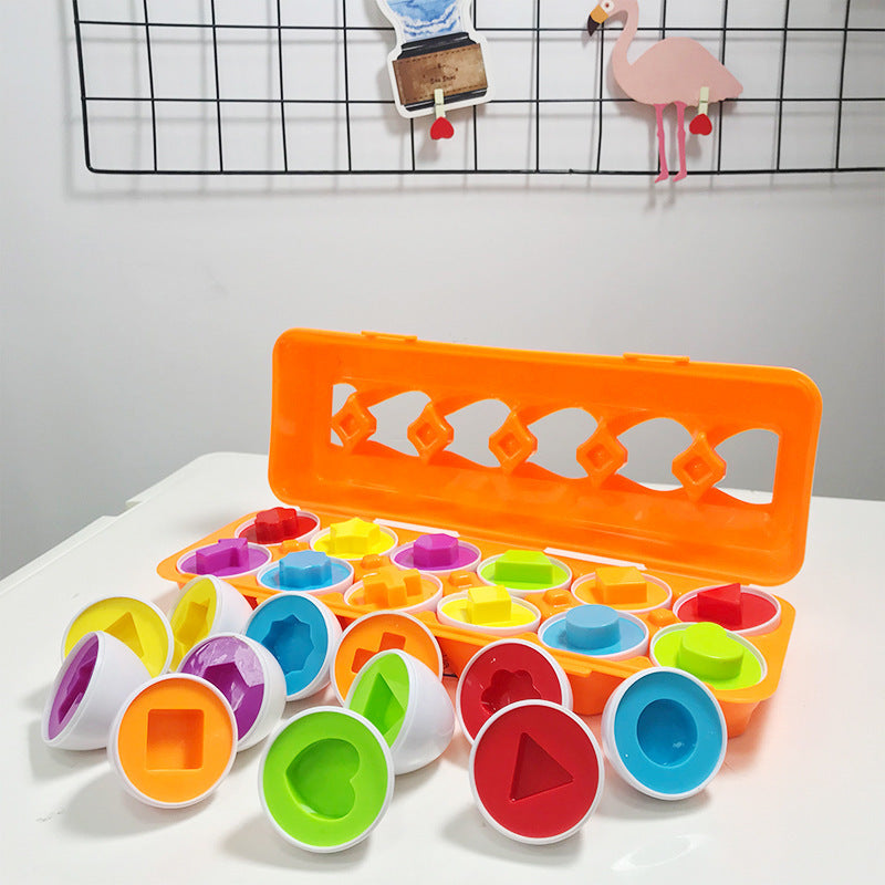 Montessori shapes and colors eggs