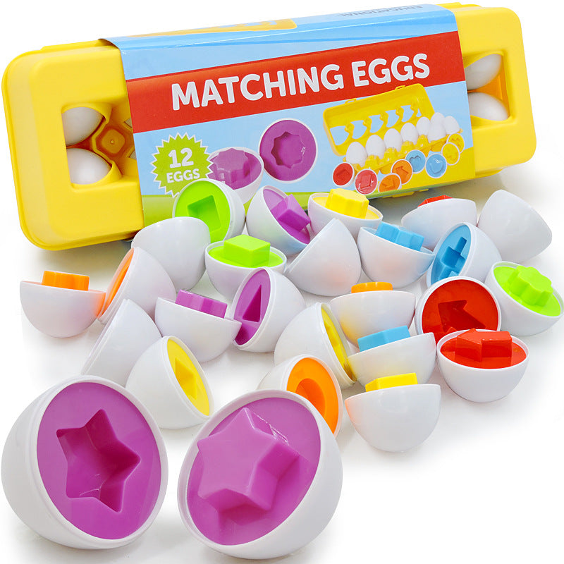 Montessori shapes and colors eggs