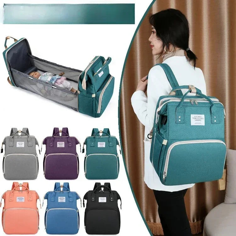 2-in-1 Backpack with Integrated Baby Bed