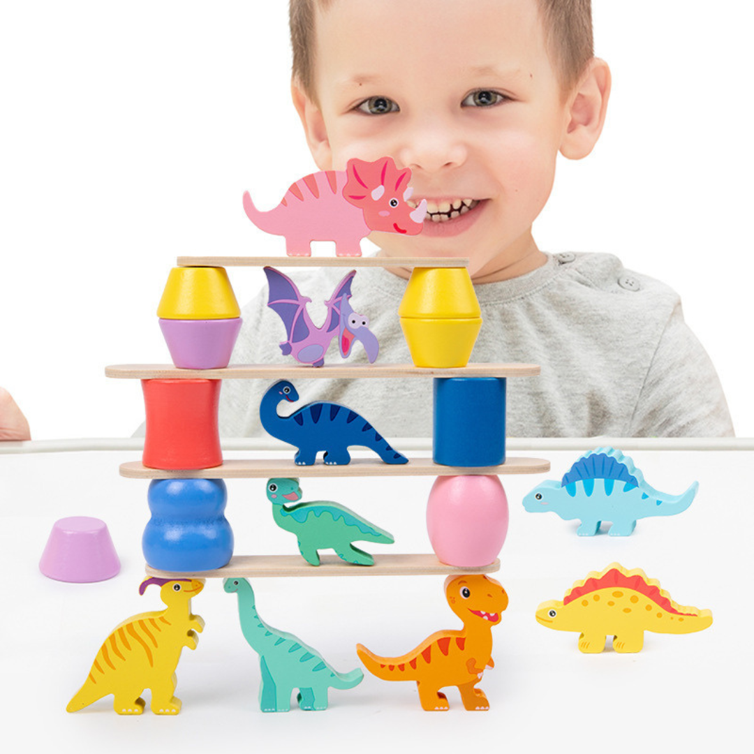 Montessori Dinosaur Stacking Game