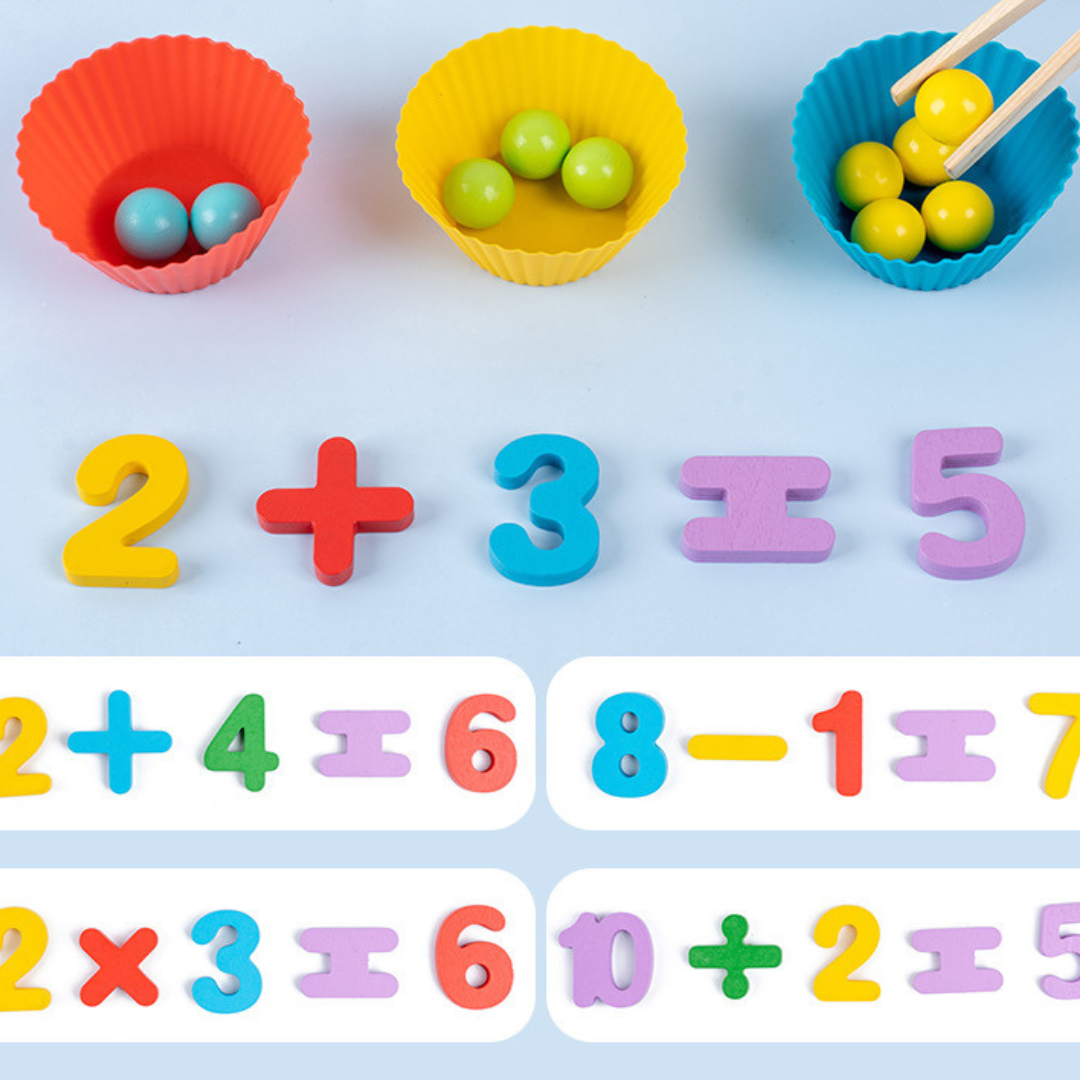 Montessori Math Colors and Numbers Learning Set