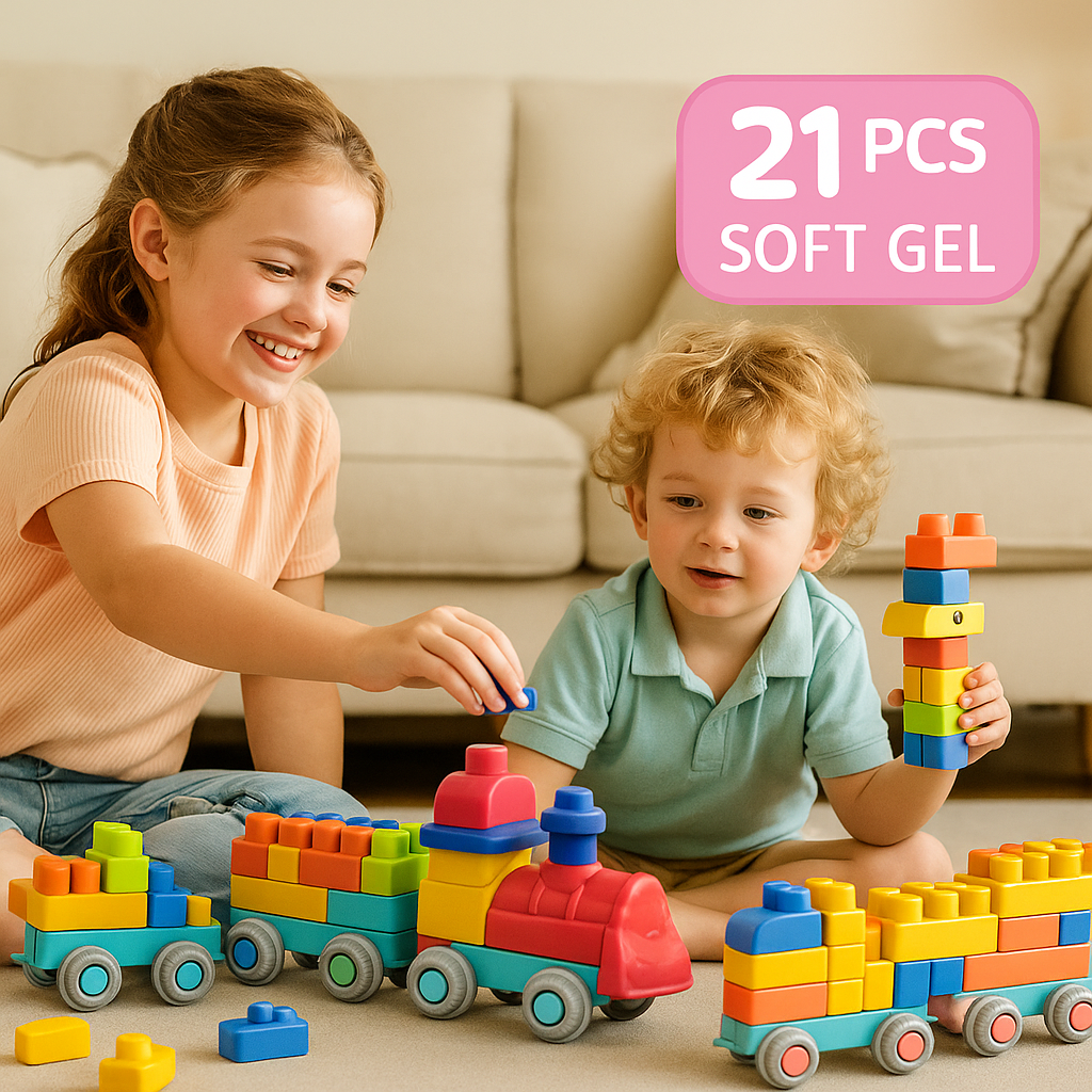 Children's Safe Rubber Building Blocks for Early Education