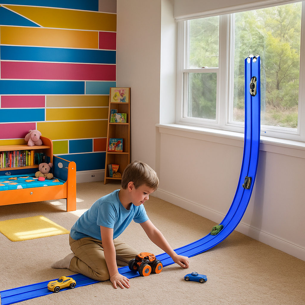 Flexible racing track set