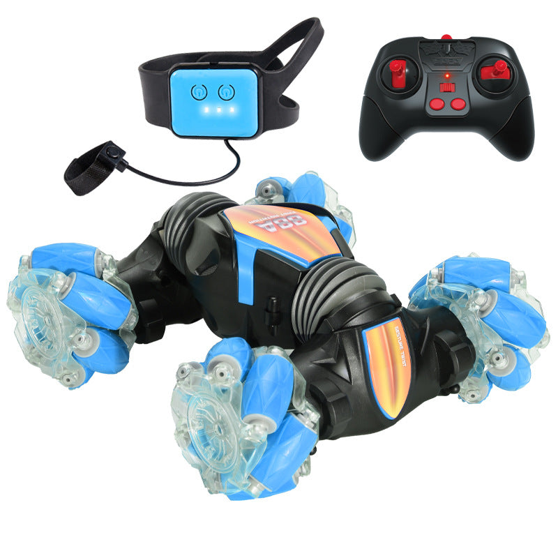 2-in-1 Hand-Controlled Stunt Car with Additional Remote Control