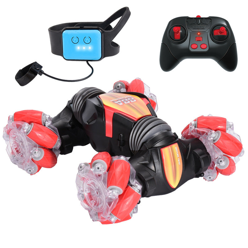 2-in-1 Hand-Controlled Stunt Car with Additional Remote Control