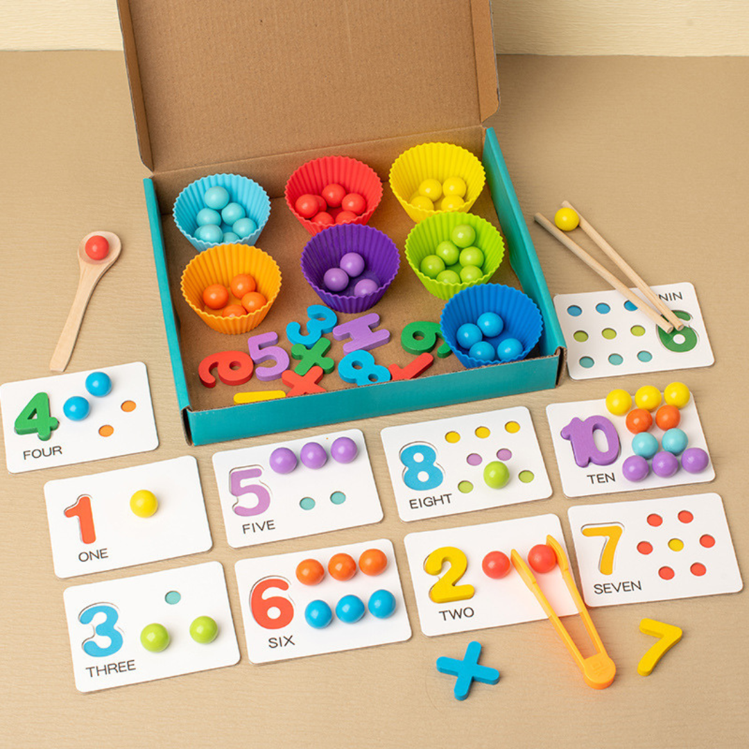 Montessori Math Colors and Numbers Learning Set