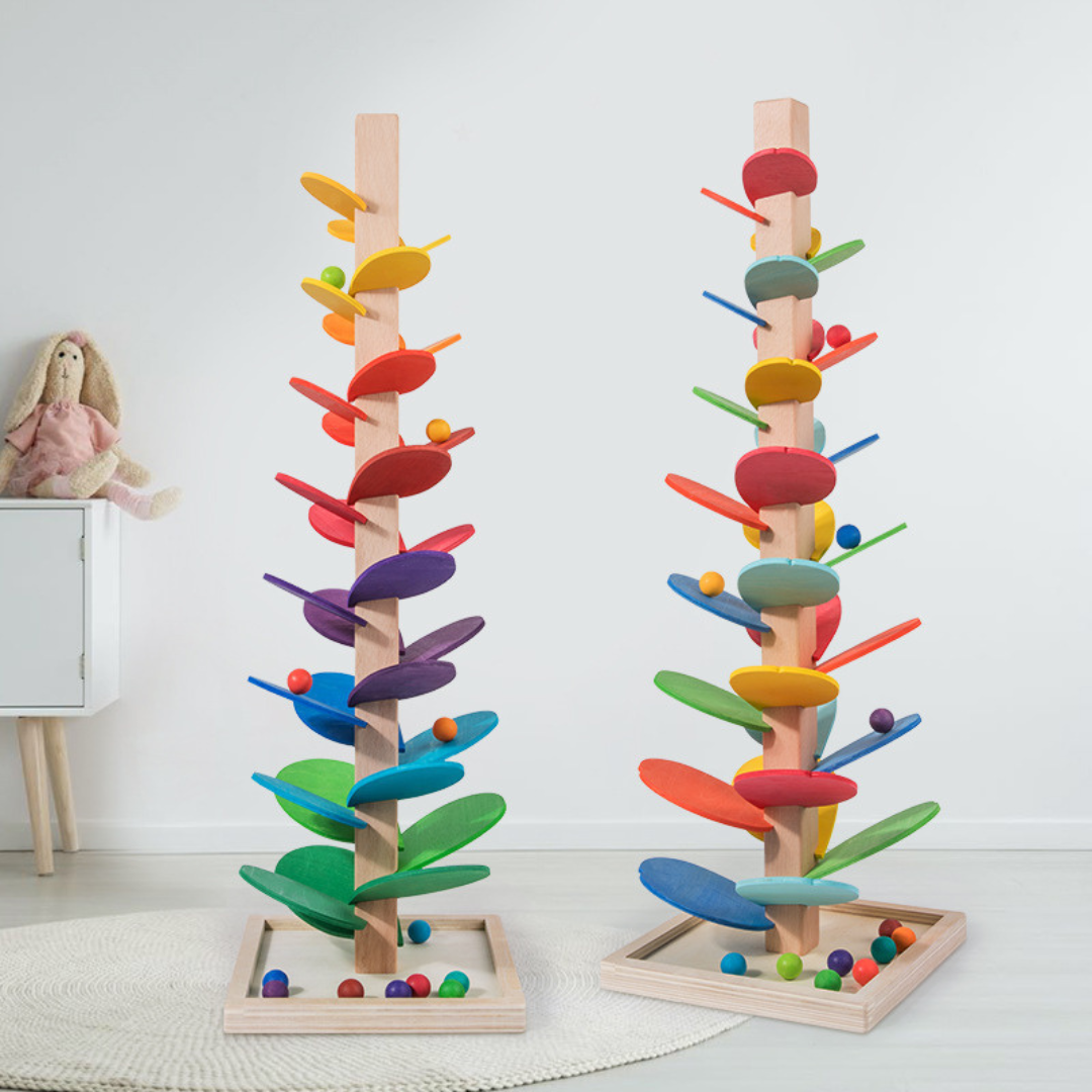 Montessori Rainbow Marble Tower