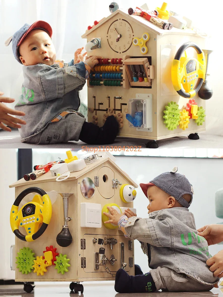 Handmade Montessori Wooden Activity House