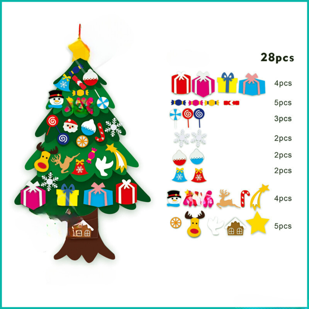 ChristmasFelt - Montessori 3D Felt Christmas Tree