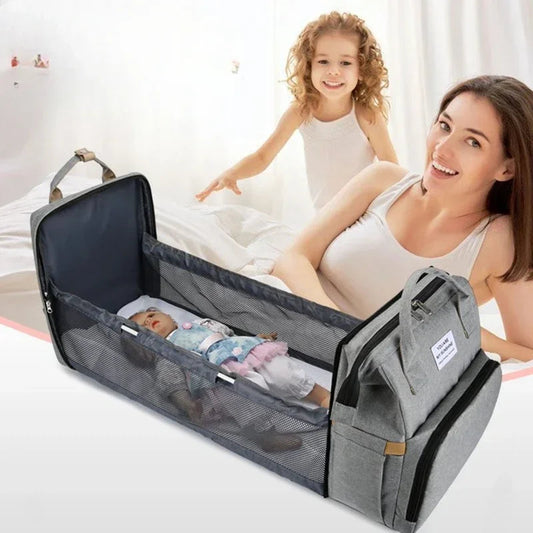 2-in-1 Backpack with Integrated Baby Bed