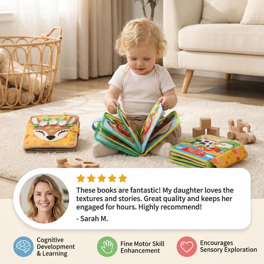 3-Piece Montessori Learning & Story Book Set for Kids