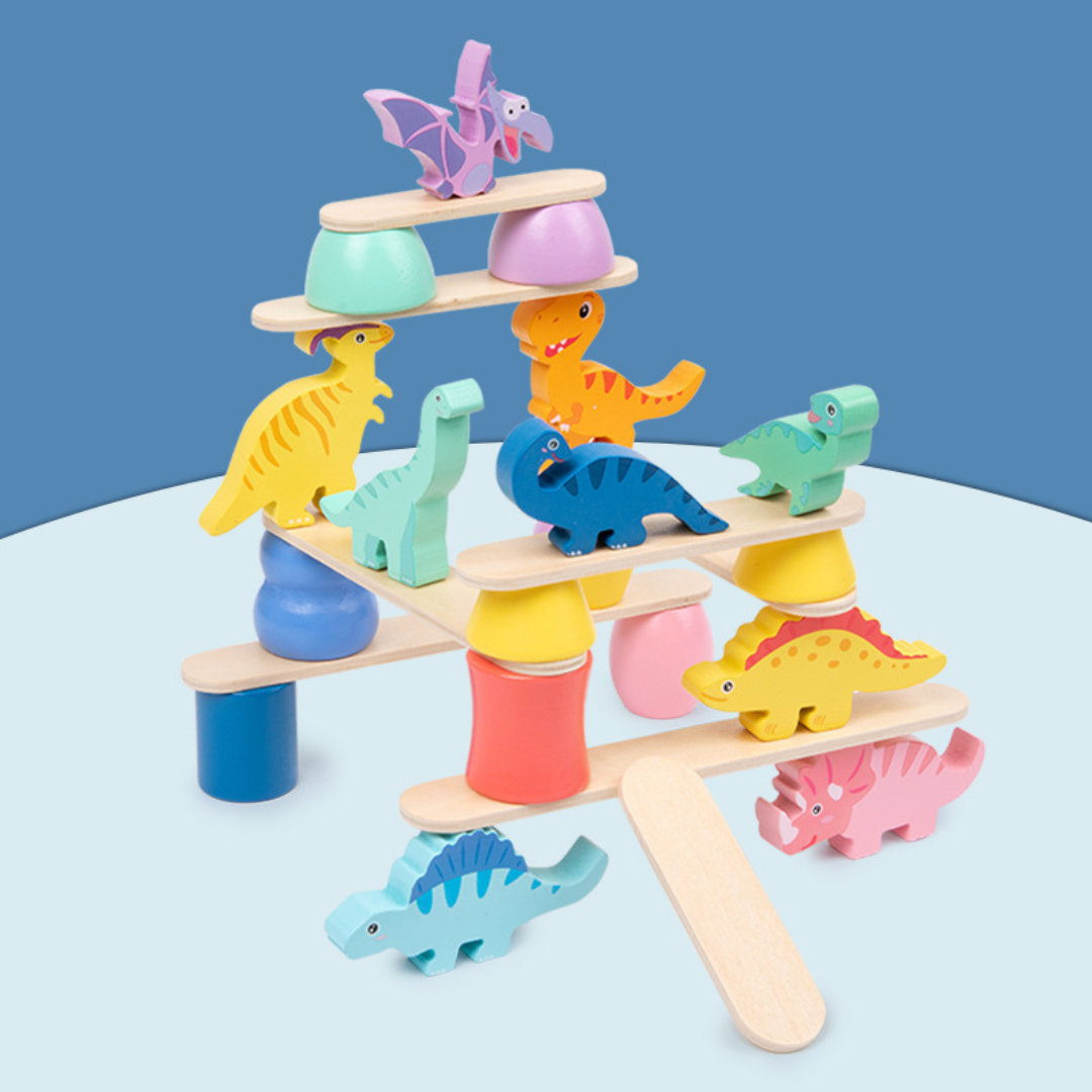 Montessori Dinosaur Stacking Game