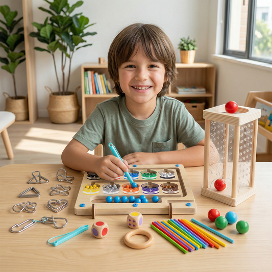 3-piece Montessori Learning & Puzzle Activity Set for Kids