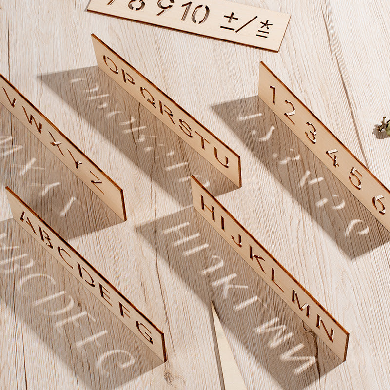 Wooden Letters and Numbers Templates for Learning to Write